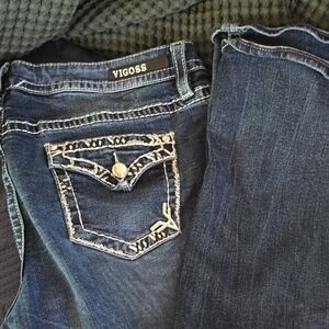 Vigoss Women's Dark Blue Boot Cut Jeans